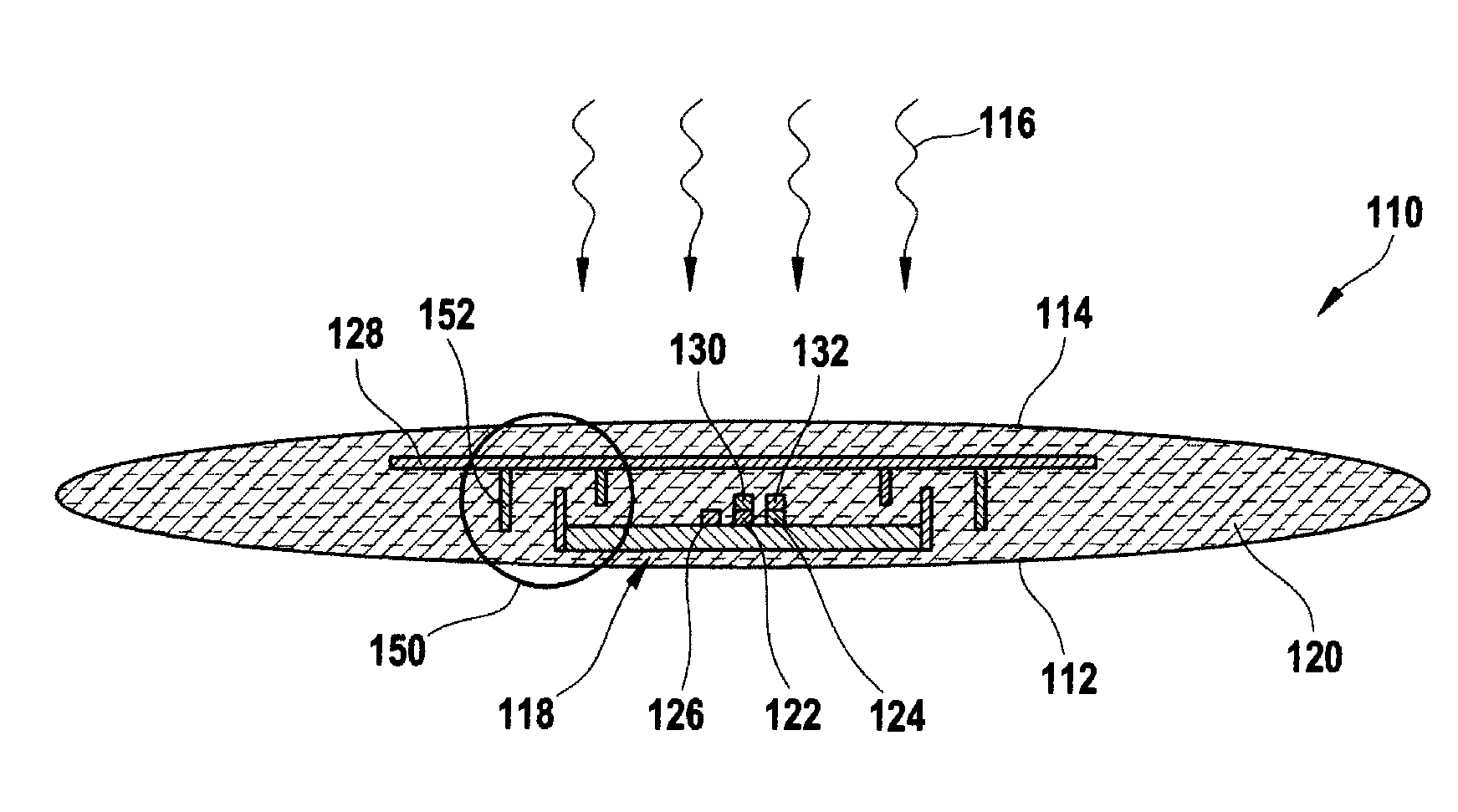 Ocular sensor for the detection of an analyte in eye water