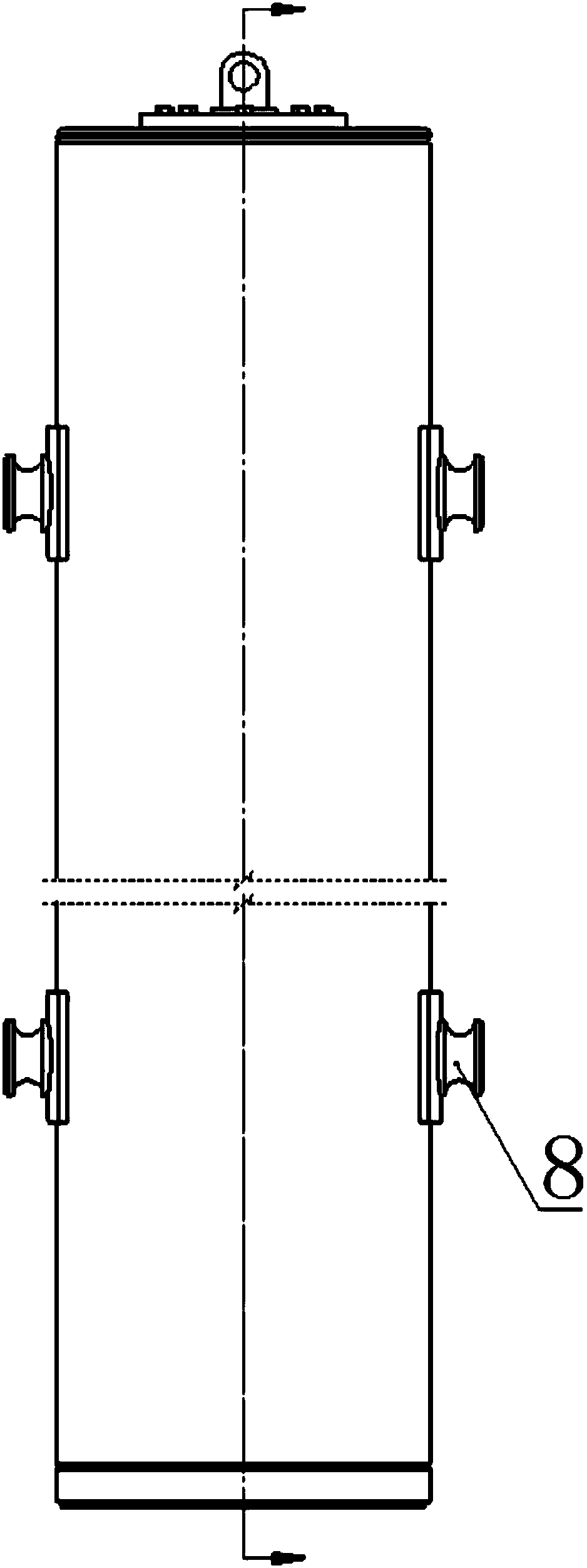 Transporting container generally used for reactor irradiation monitoring tubes