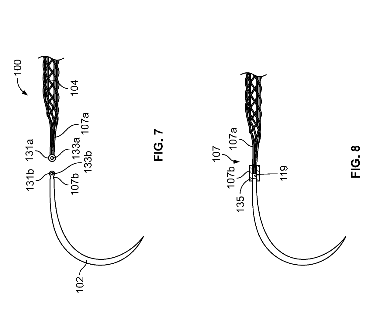 Indirect attachment of a needle to a mesh suture