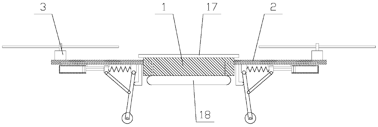 Unmanned aerial vehicle with buffering function and convenience in safe landing