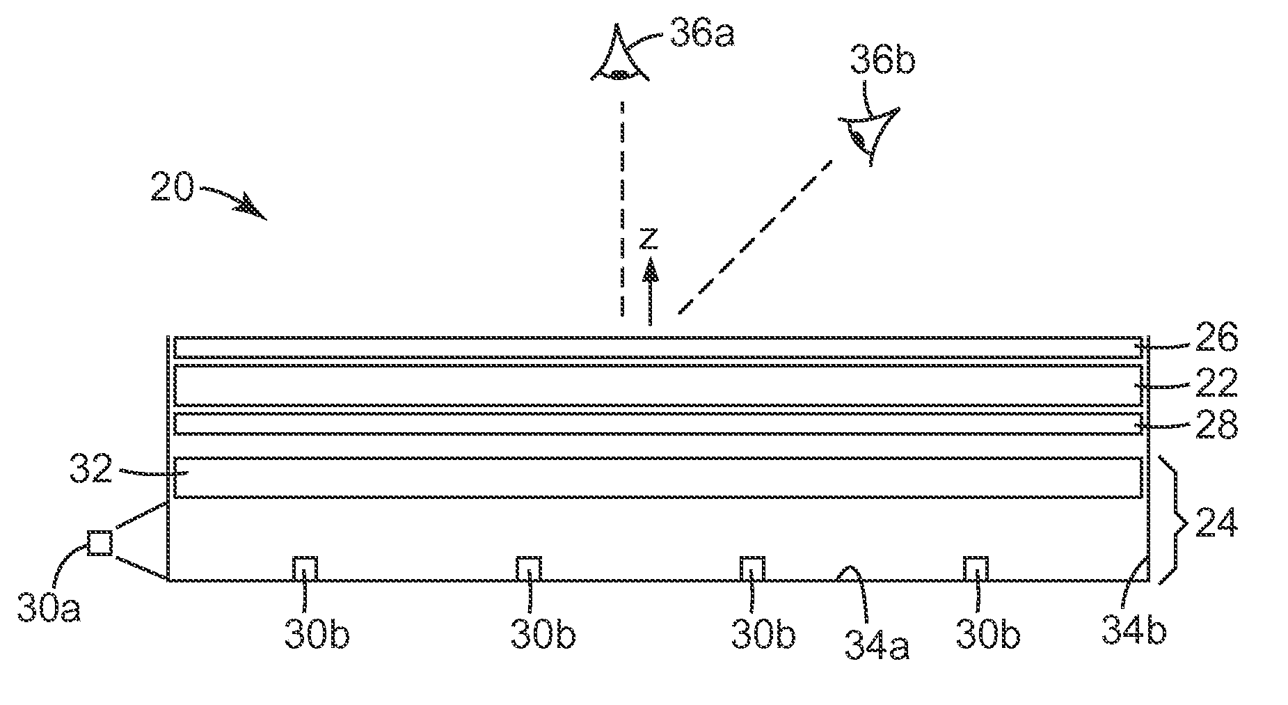 Low layer count reflective polarizer with optimized gain