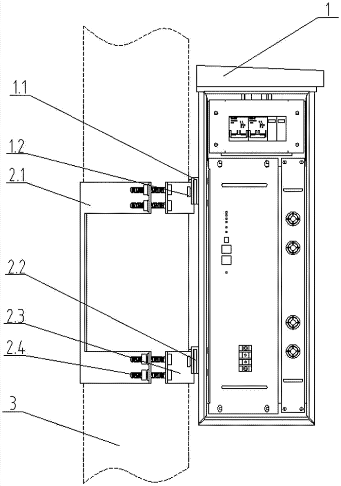 Holding pole type integrated backup power supply system