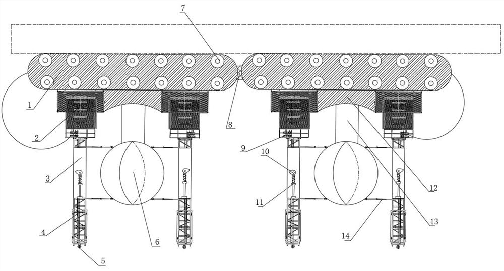 Hydraulic synchronous lifting crane for low-altitude building