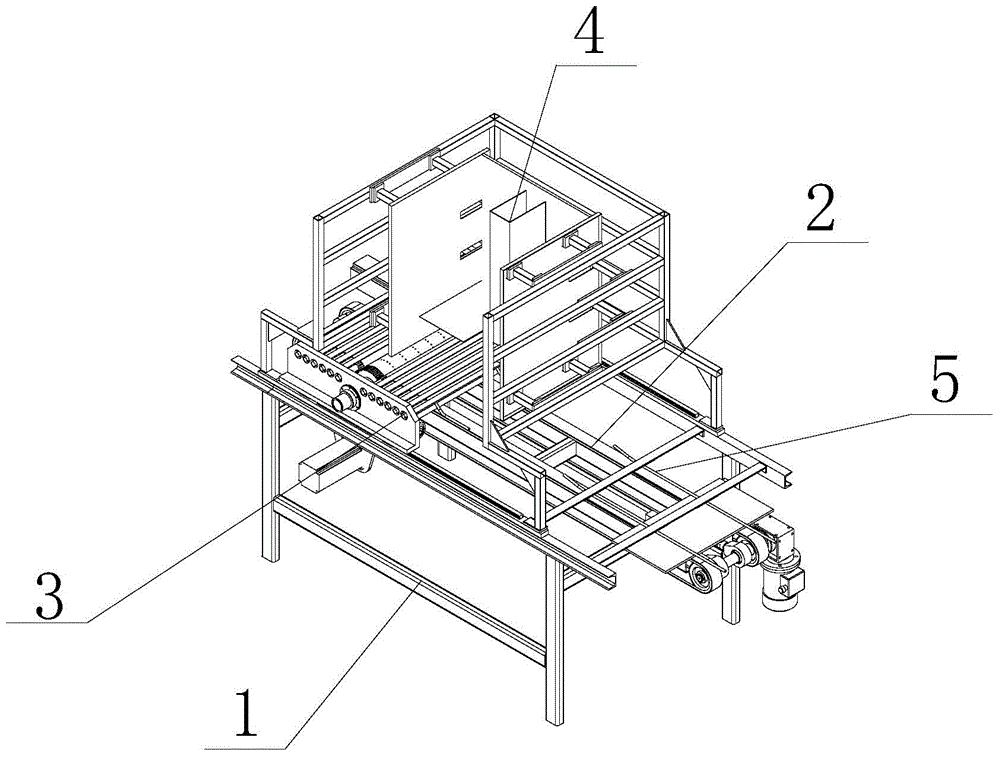 Automatic baffle device for packaging ceramic tiles