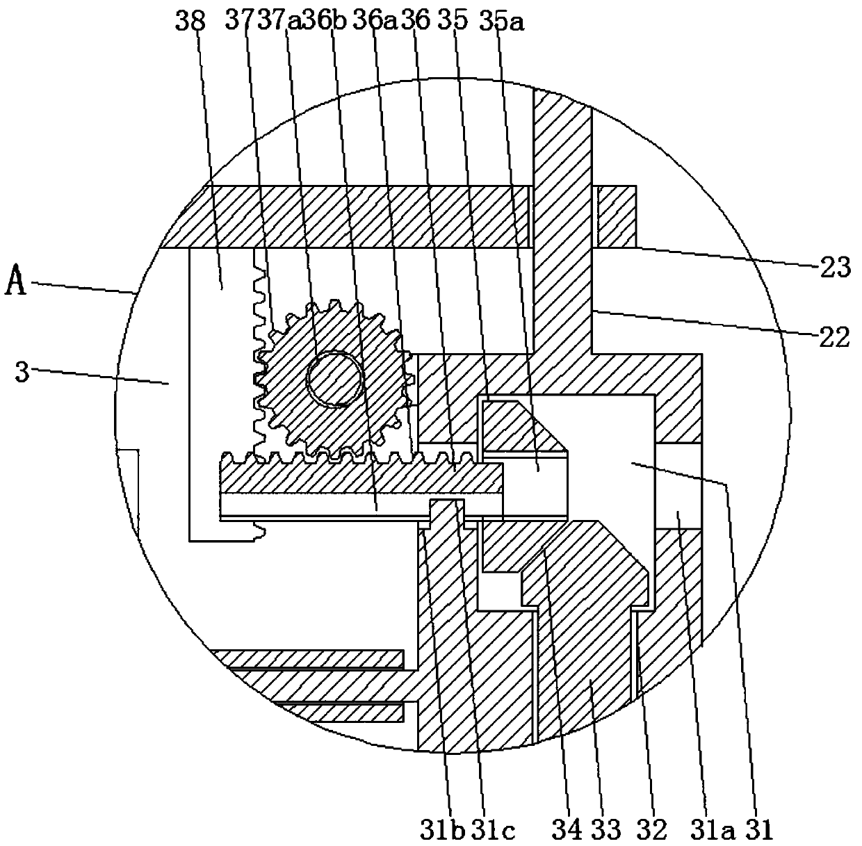 Method for intercepting materials by using roll shaft tool