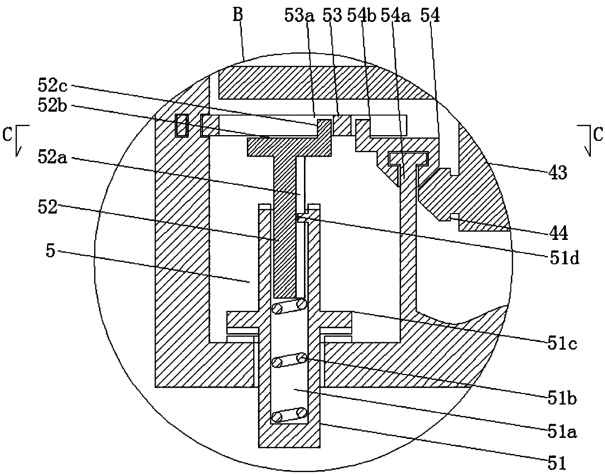 Method for intercepting materials by using roll shaft tool