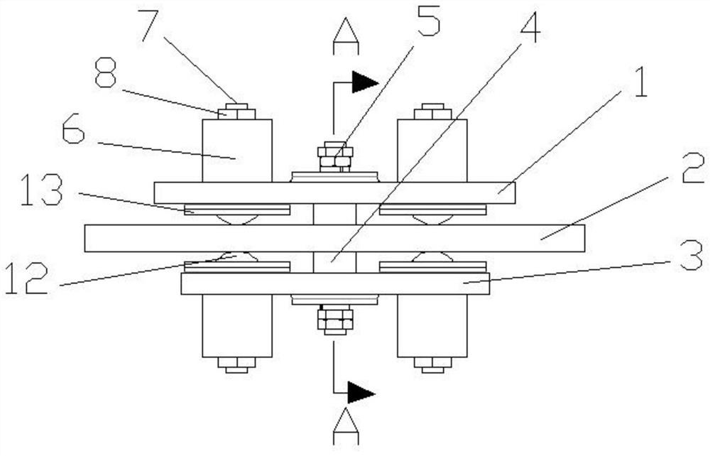 A three-degree-of-freedom support ball bearing