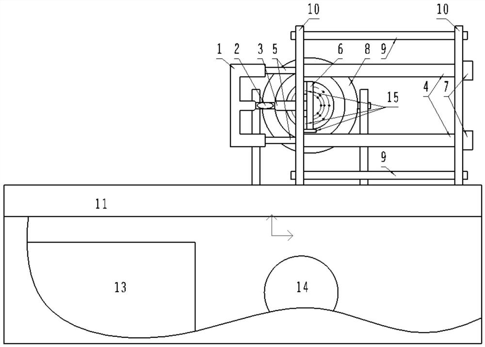 High-temperature and high-low cycle composite fatigue test system