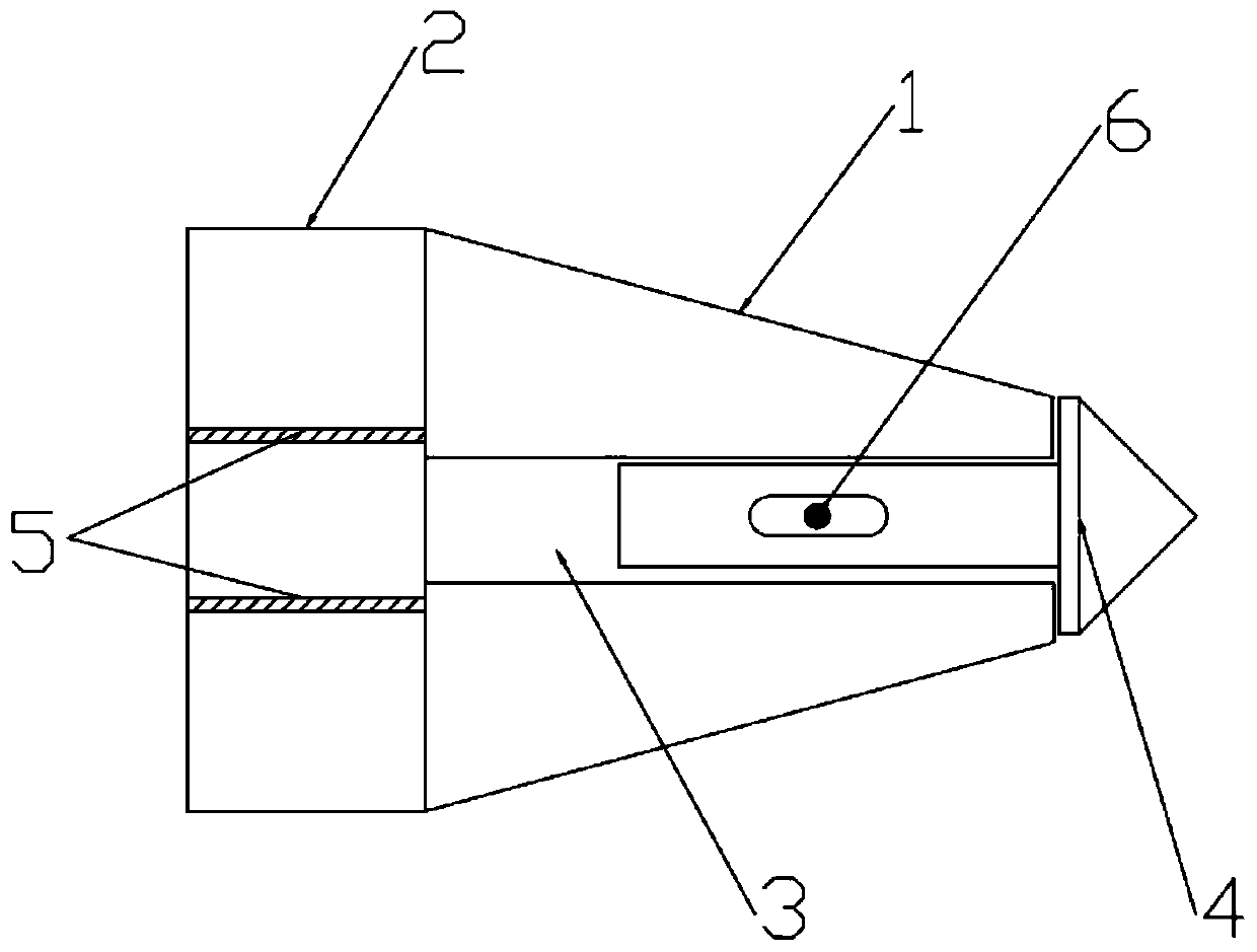 A kind of earth-squeezing drill bit used for bolt prefabricated hole construction