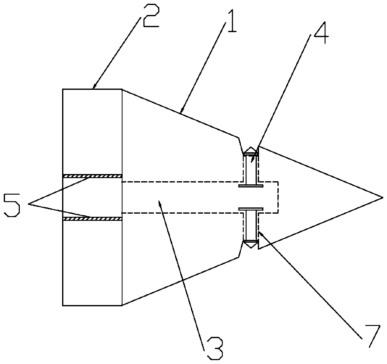 A kind of earth-squeezing drill bit used for bolt prefabricated hole construction