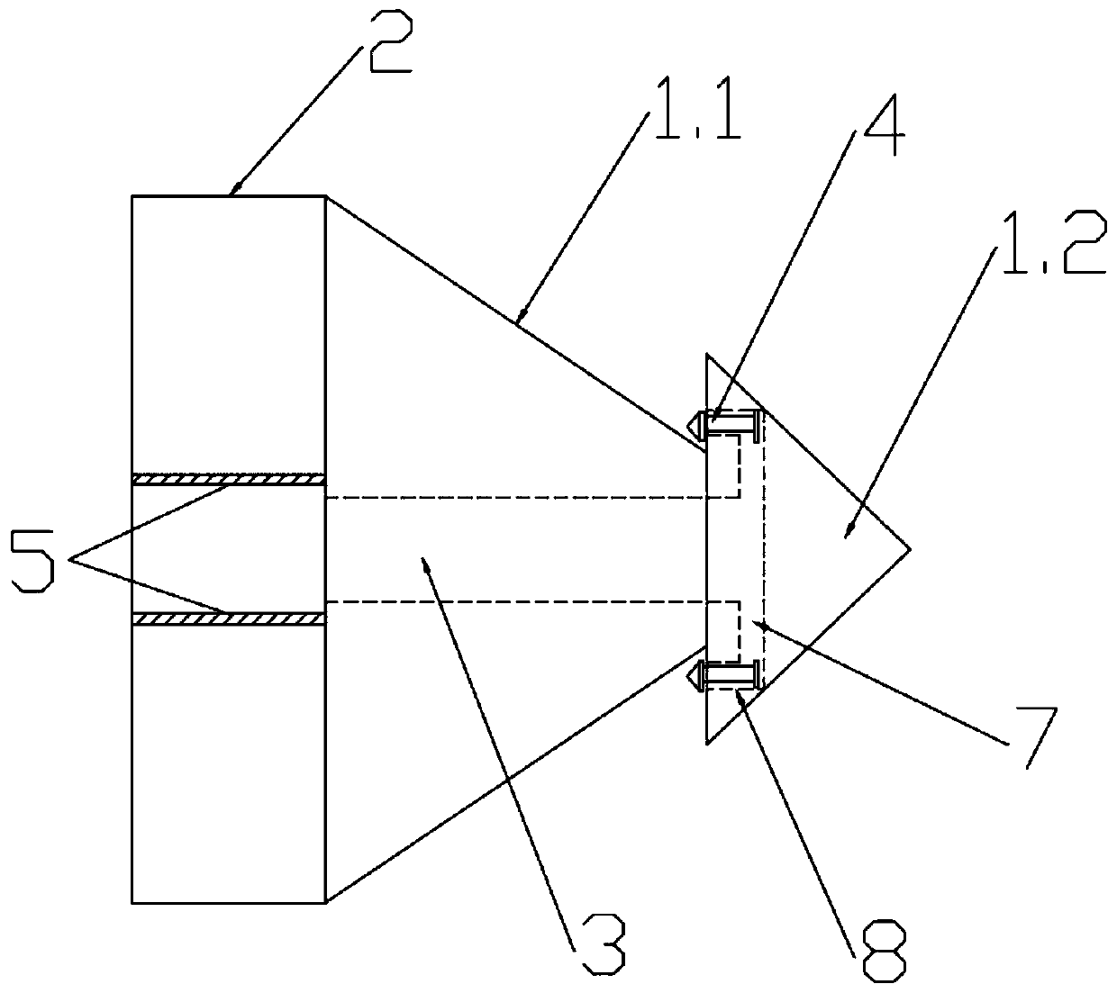 A kind of earth-squeezing drill bit used for bolt prefabricated hole construction