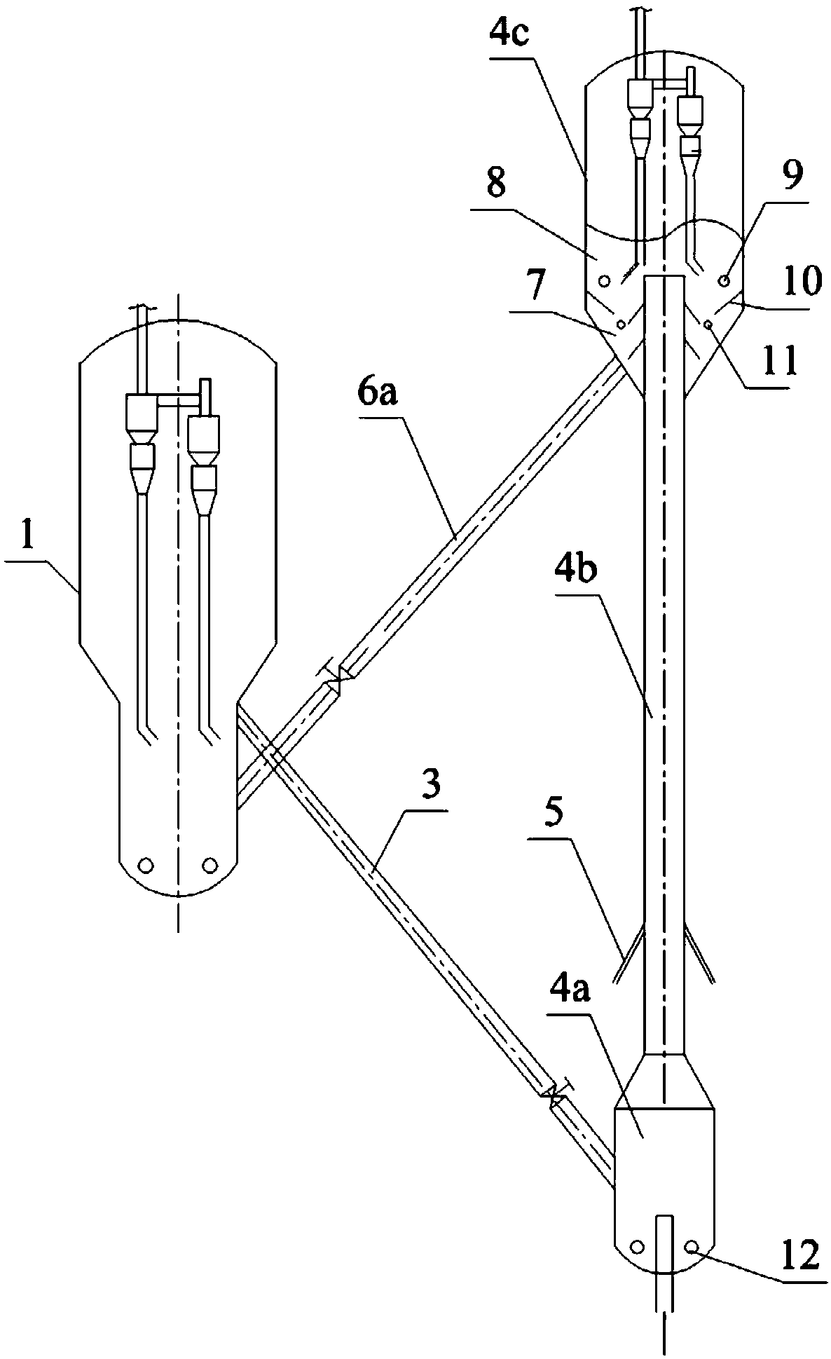 Circulating fluidized bed pyridine base preparing reaction equipment