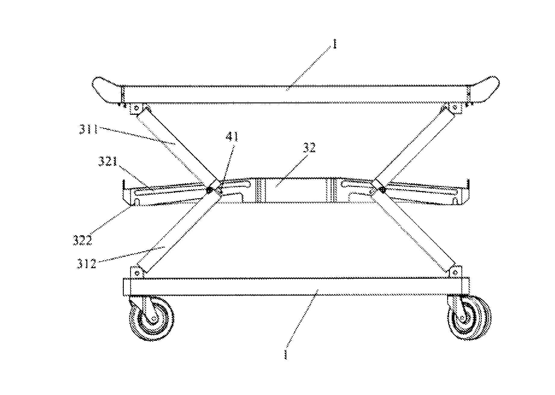 Foldable table mechanism