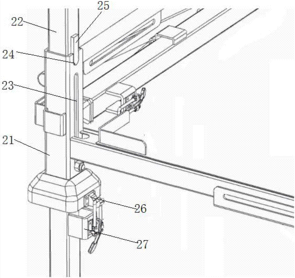 Folding locking-fixing type heightening iron pallet