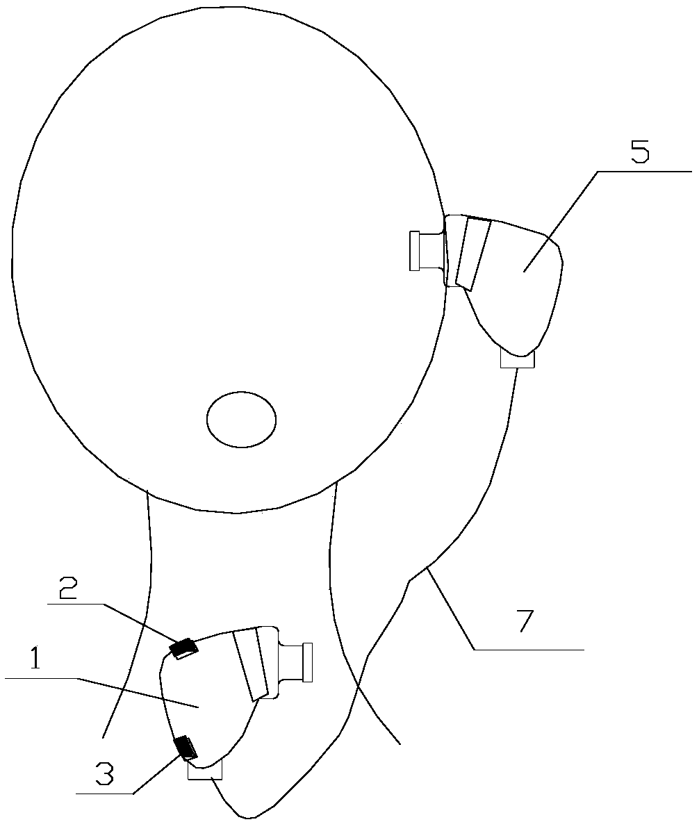 Neck-line bluetooth earphone and application method thereof