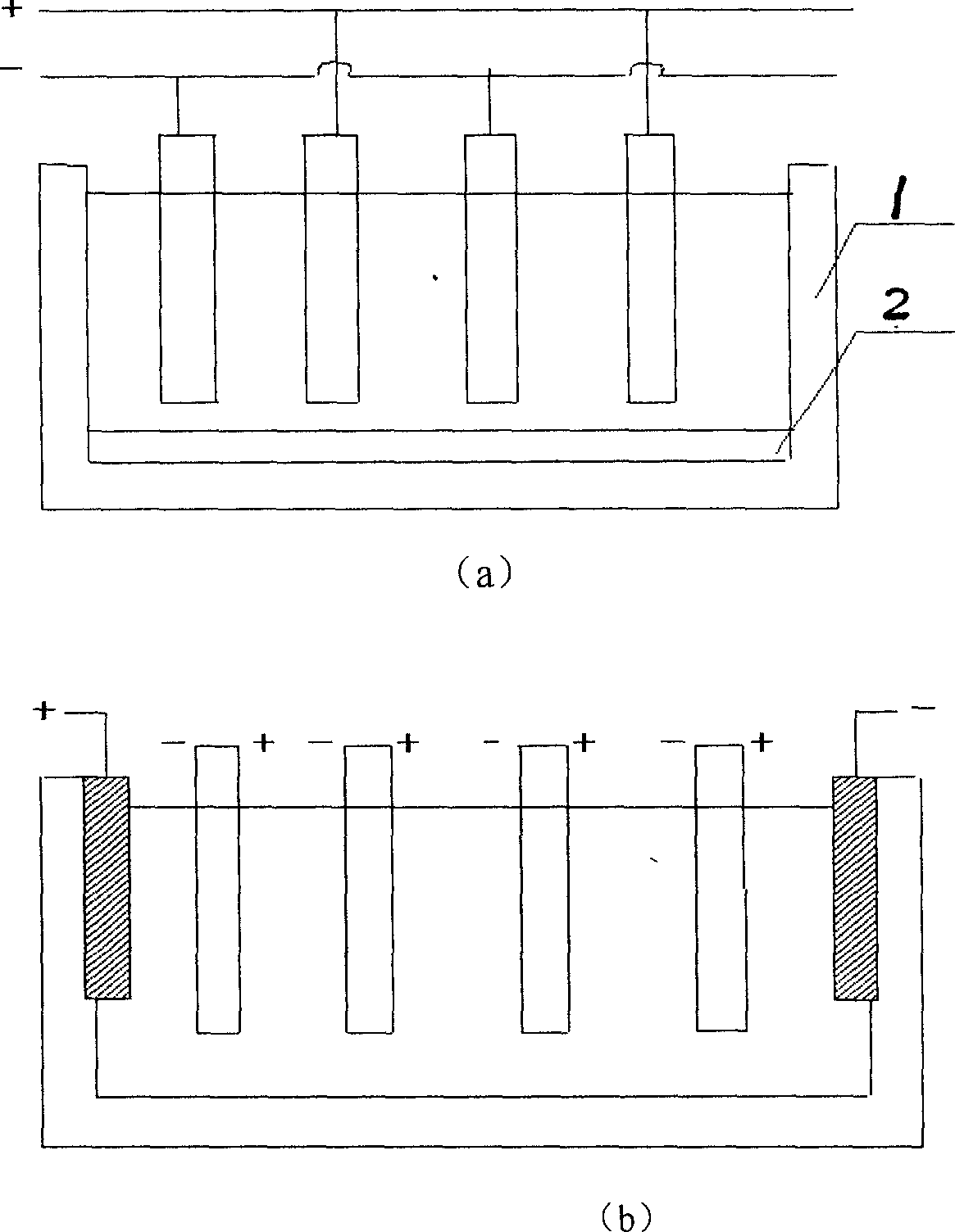 Bi-polar composite electrode for electrolyzing aluminum