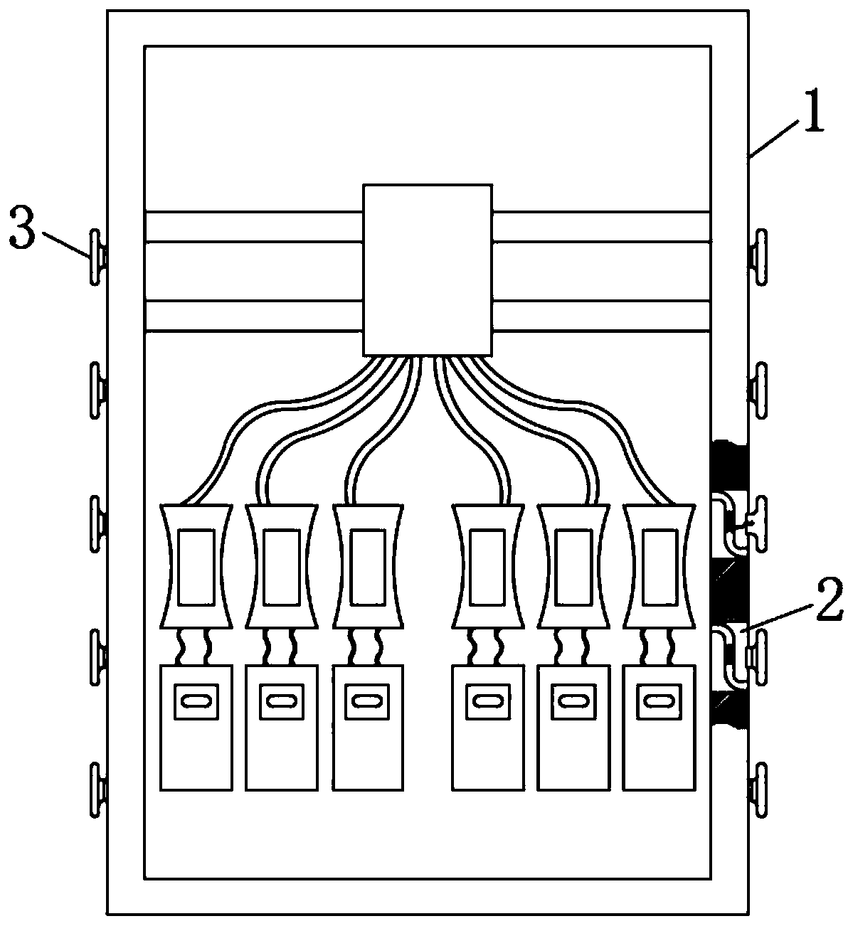 Rainproof distribution box capable of automatically giving alarm