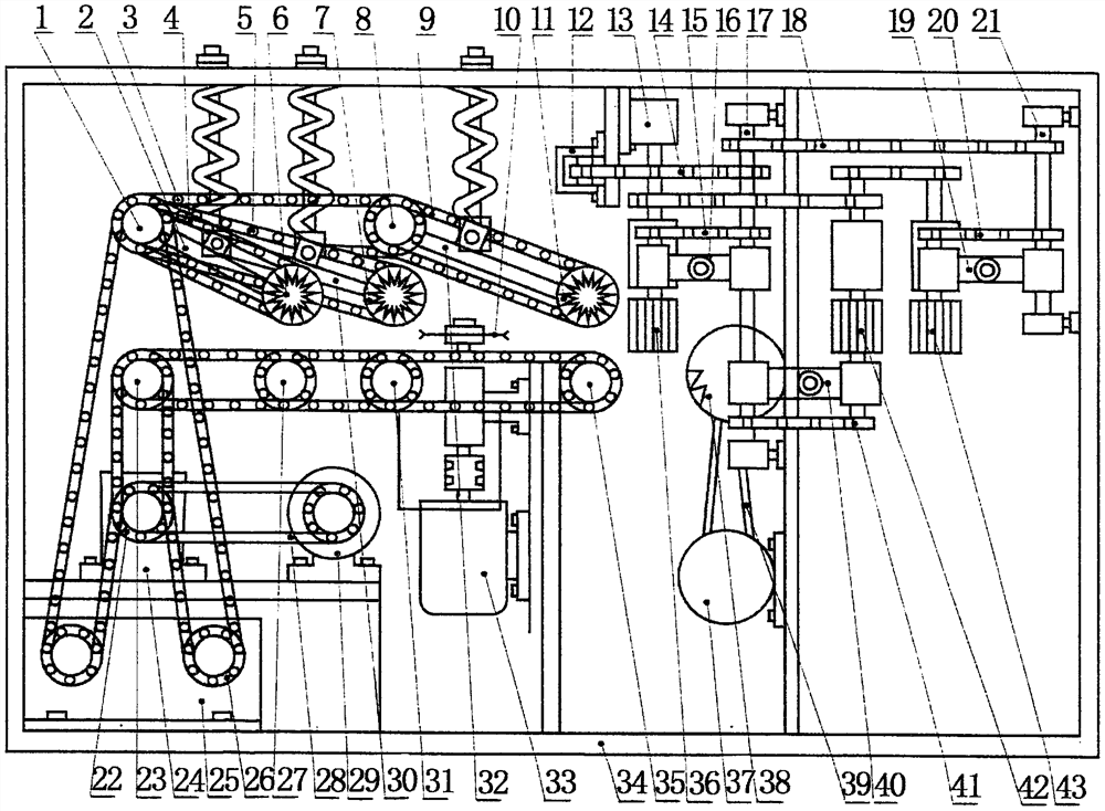 Automatic saw for processing wood processing leftover triangular materials