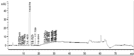 A kind of method for separating and measuring canagliflozin and related substances