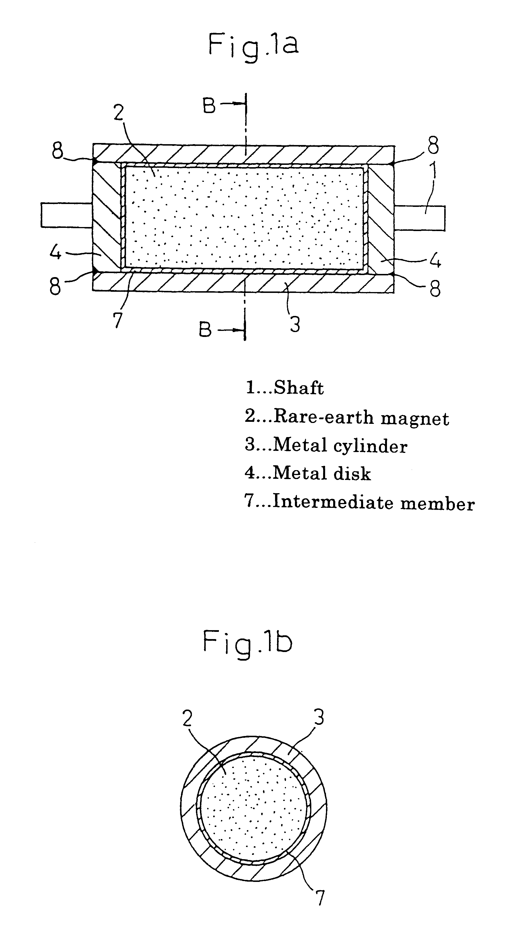 Monolithically bonded construct of rare-earth magnet and metal material and method for bonding same