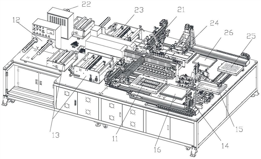 Automatic packaging detection line for fuel cell membrane electrode