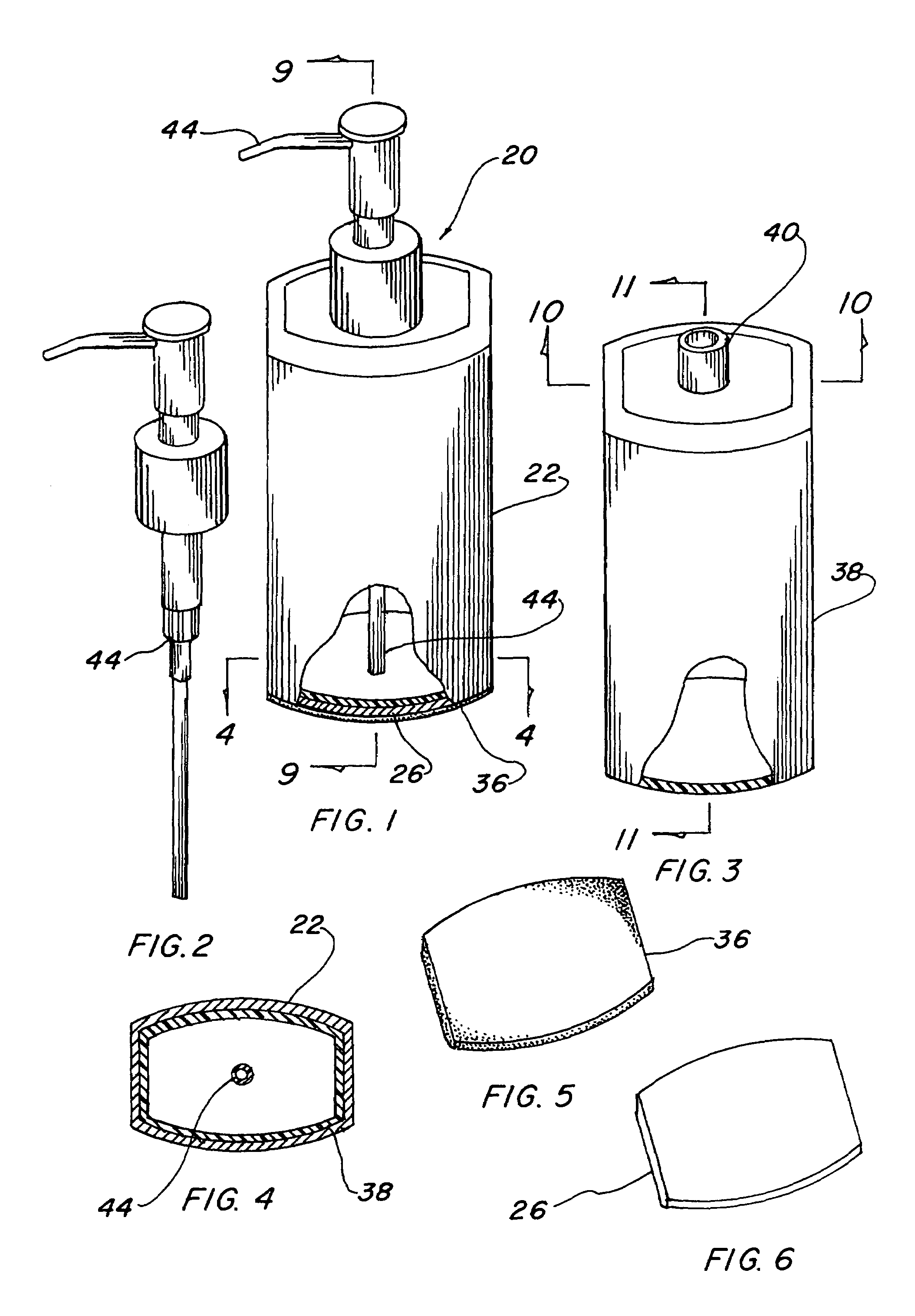 Plastic lined metallic liquid dispenser