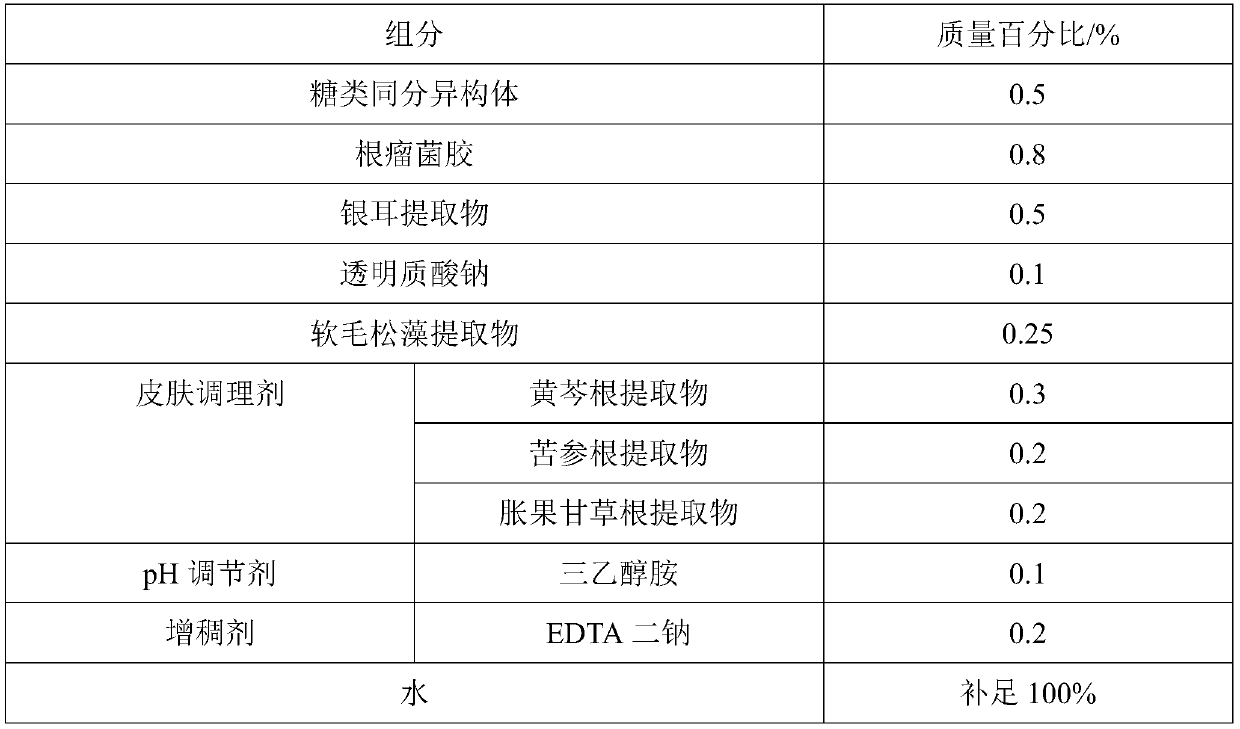 Moisturizing mask and preparation method thereof