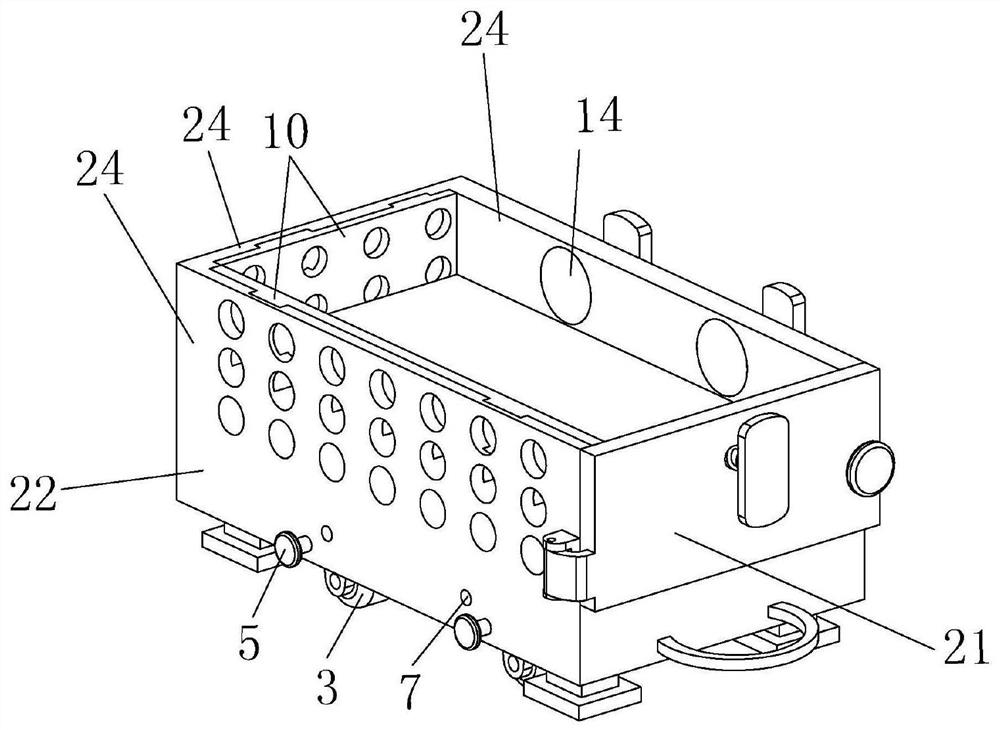 Fixing base of portable electric power metering box