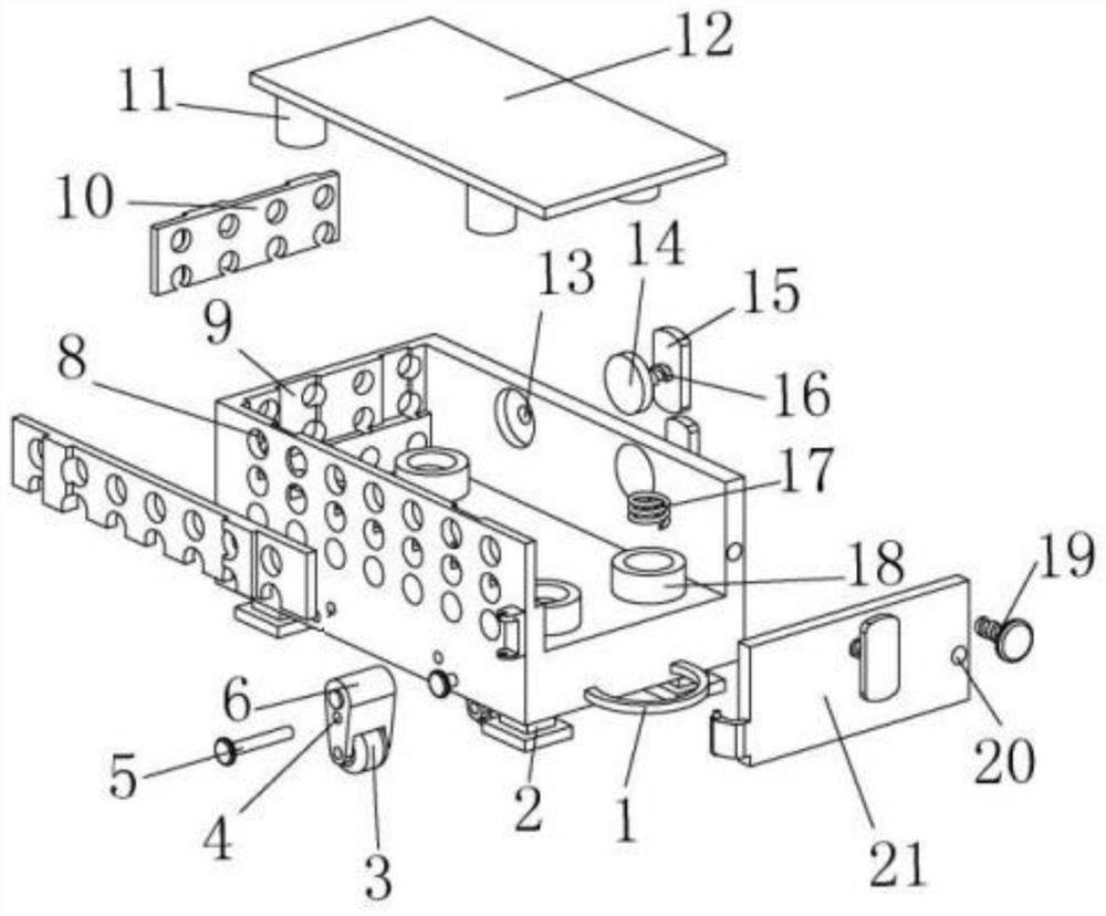 Fixing base of portable electric power metering box