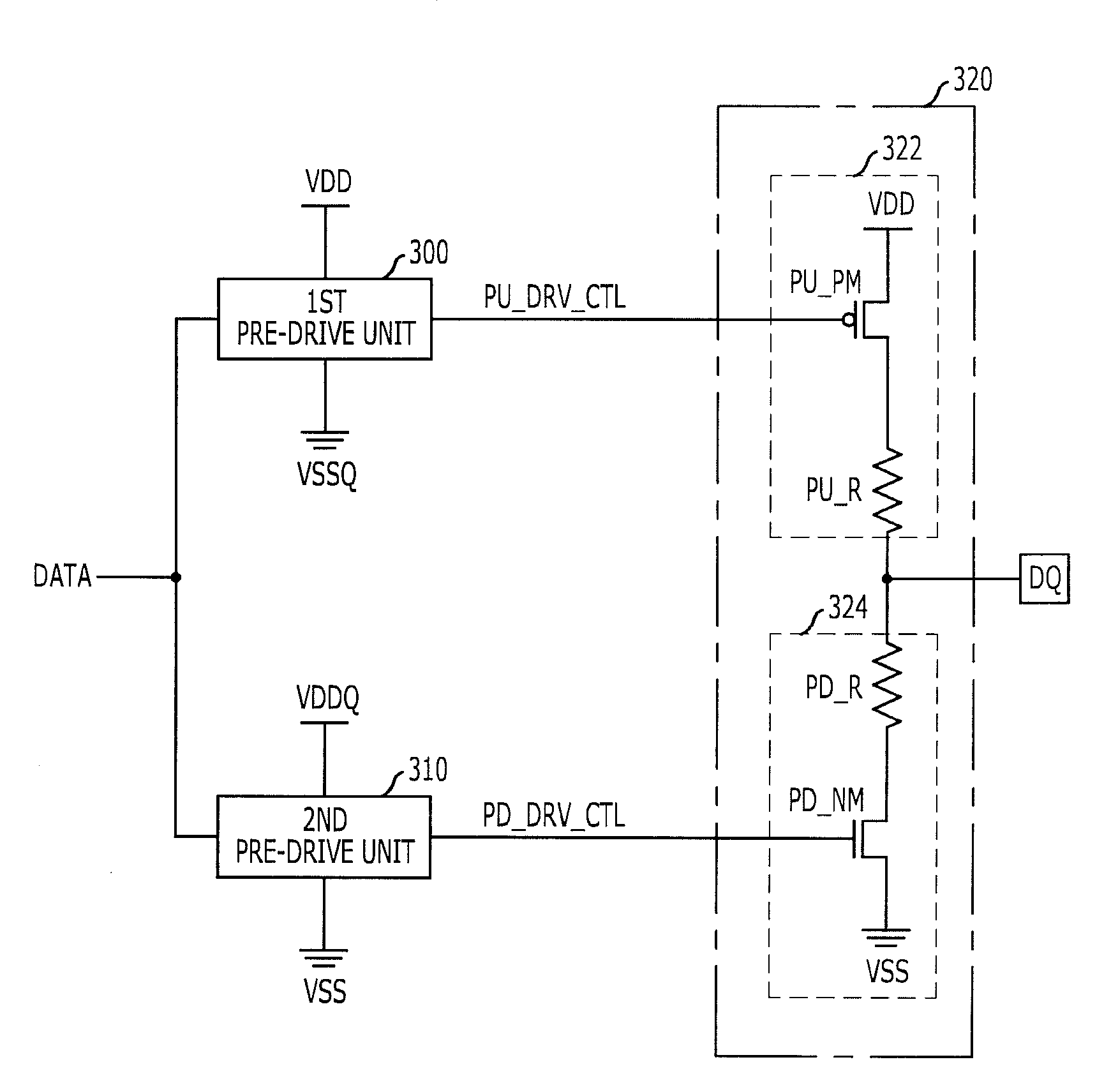 Output driver for use in semiconductor device