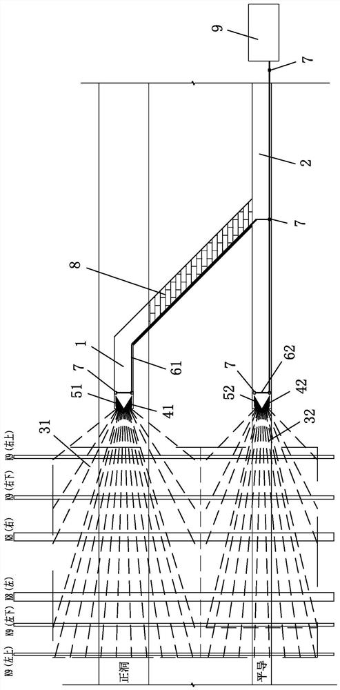 Complex structure outburst coal seam main tunnel and parallel adit gas combined pumping drainage outburst elimination method