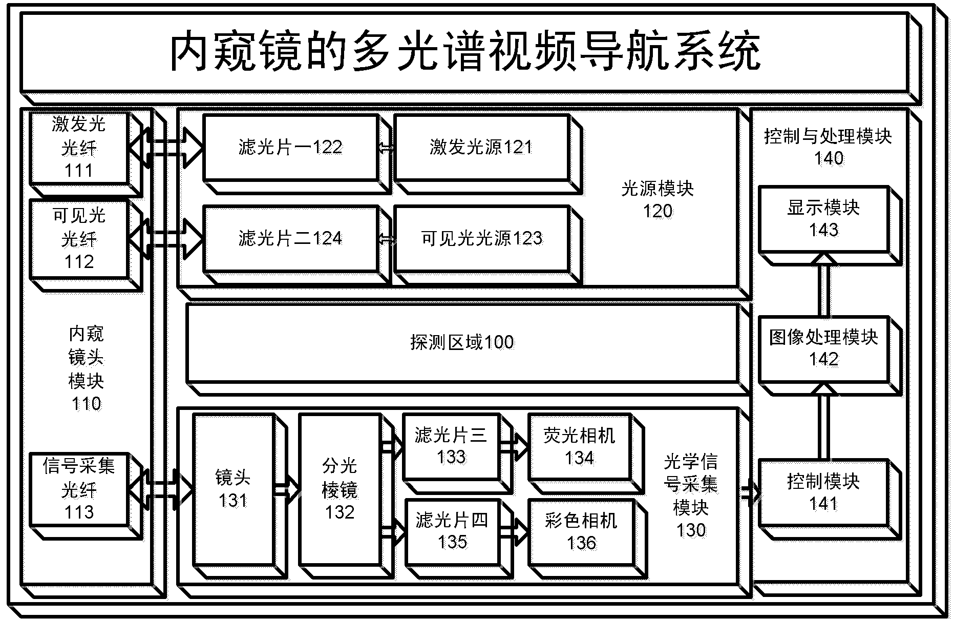 Endoscope-based multispectral video navigation system and method