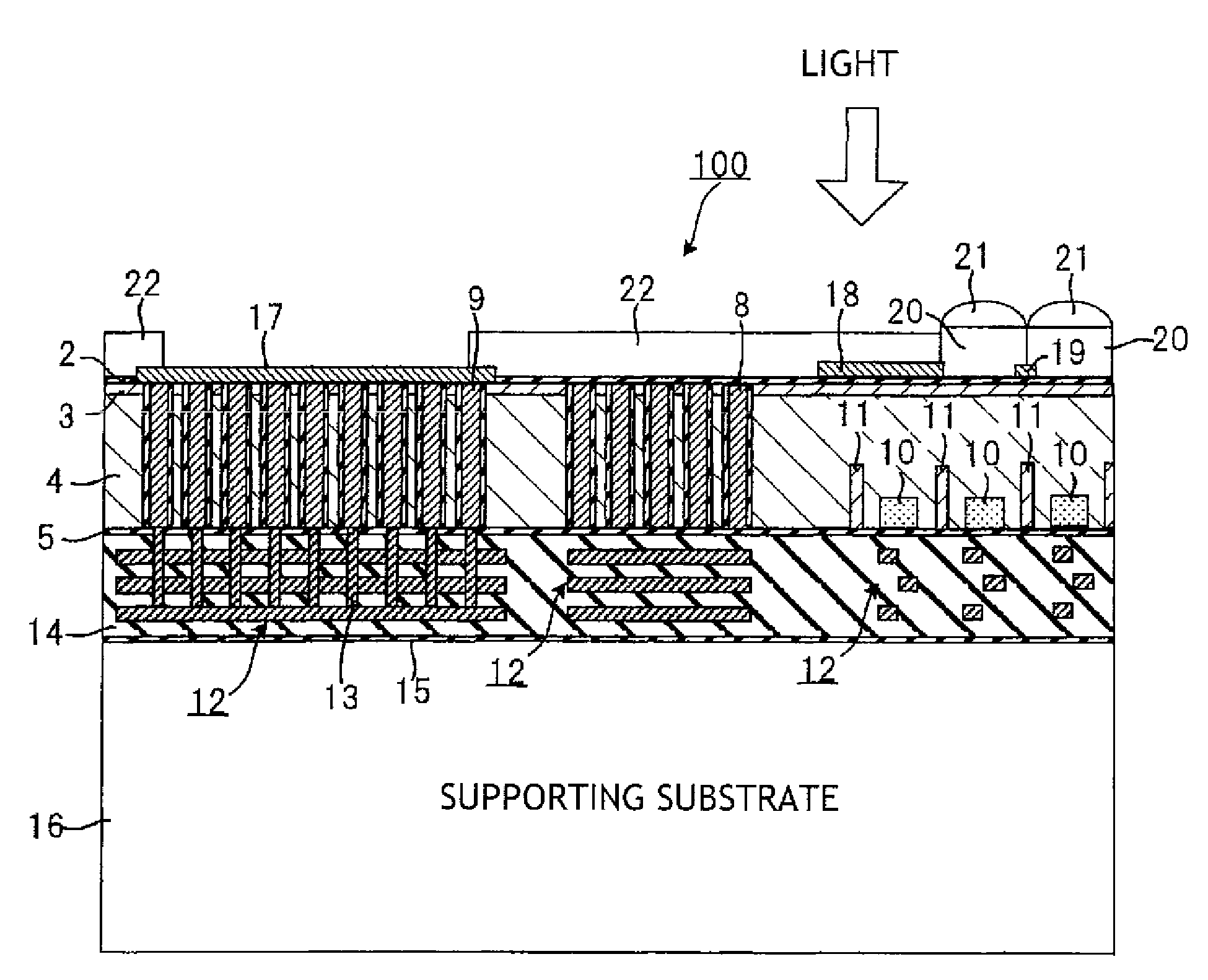 Back-illuminated type imaging device and fabrication method thereof