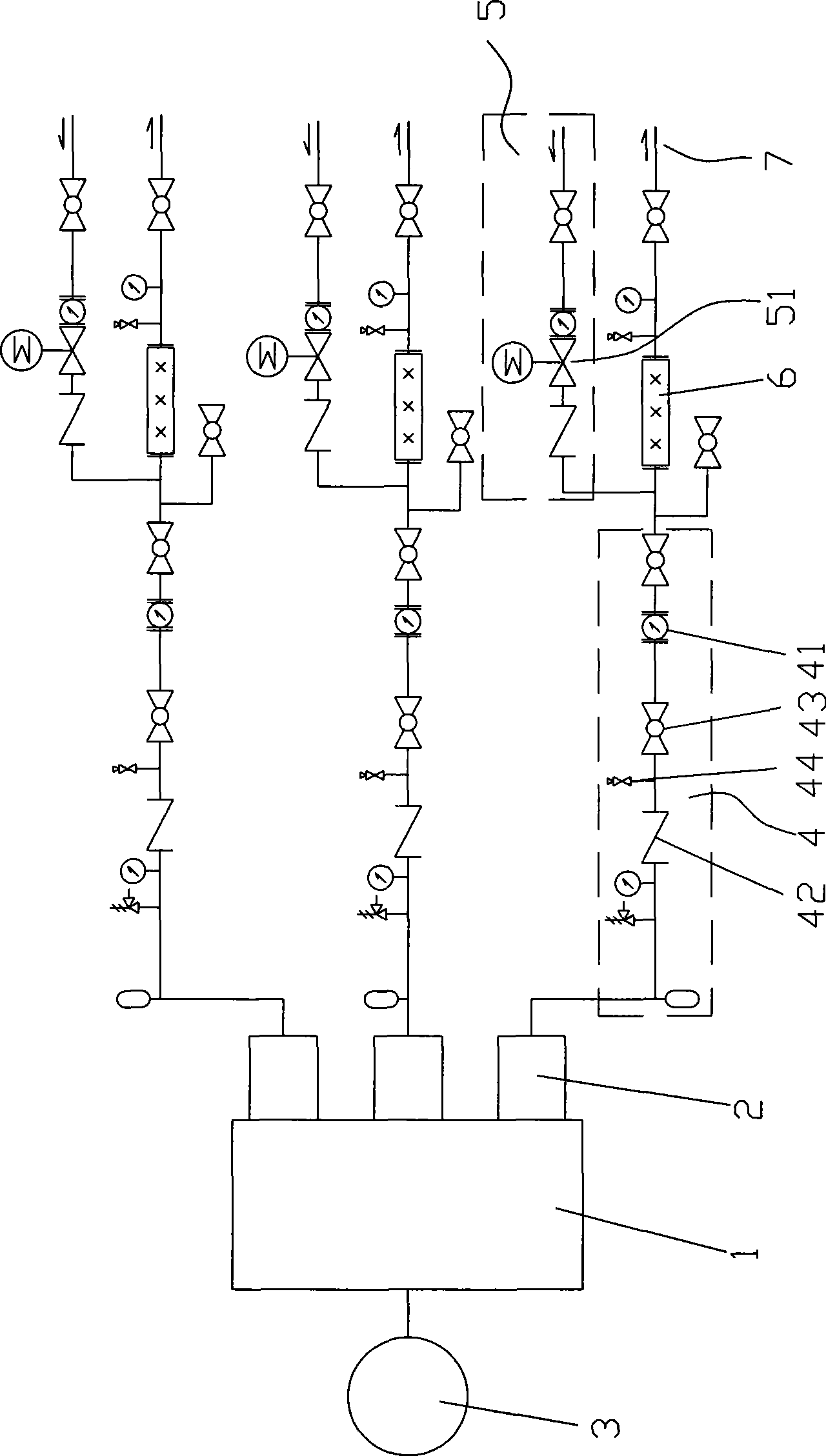 Proportion regulating and injecting system