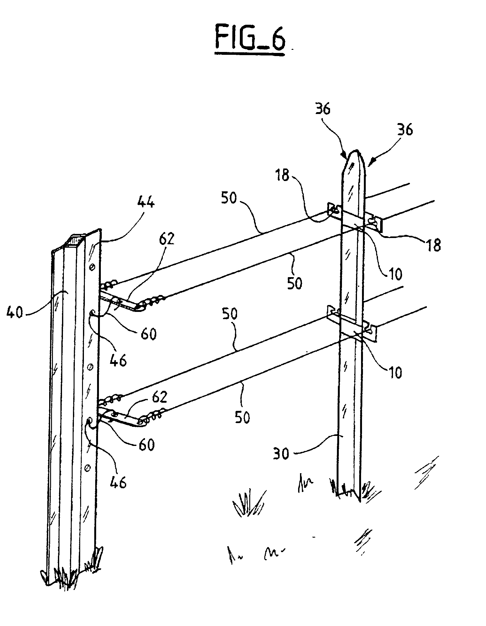 Assembly for training plants, in particular vines