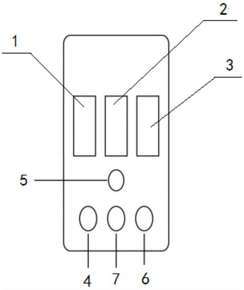 Detection device for simultaneously and quantitatively detecting SAA/PCT/CRP