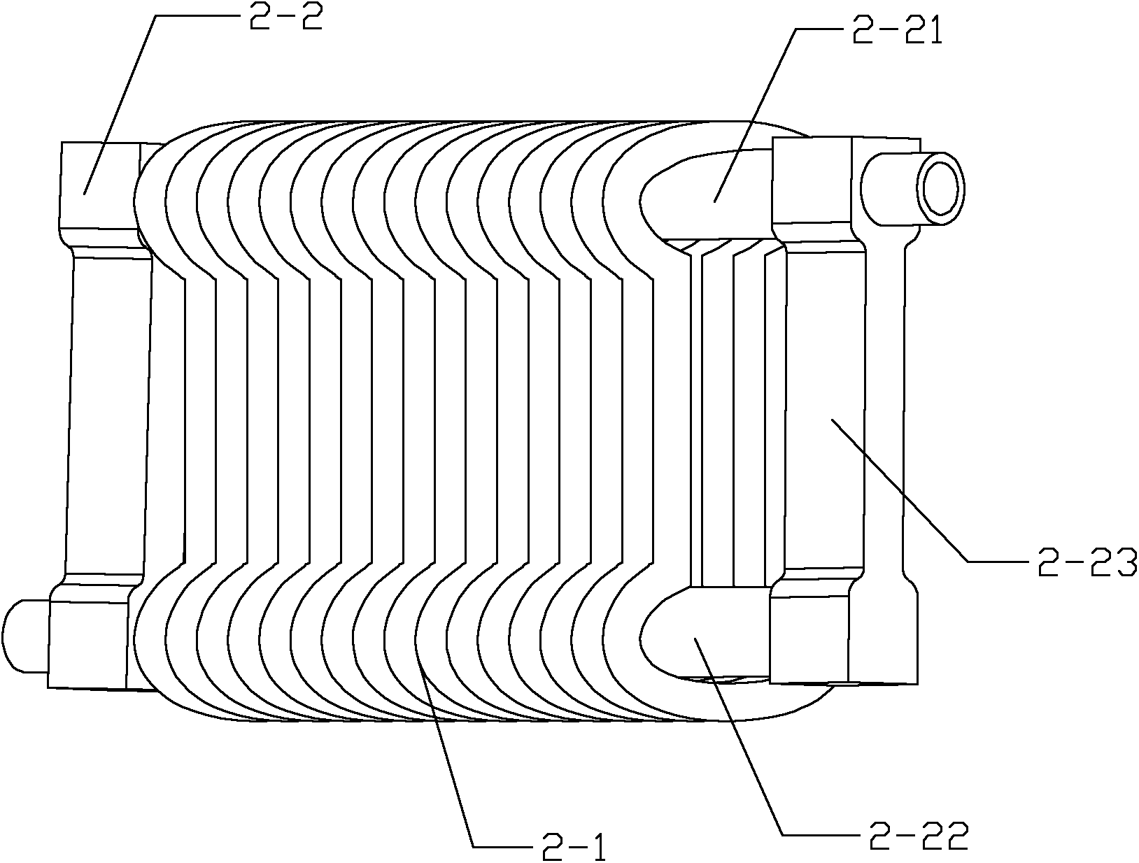 Coreless permanent magnet linear motor with cooling structure, manufacturing mould for winding coil thereof and machining process for winding coil