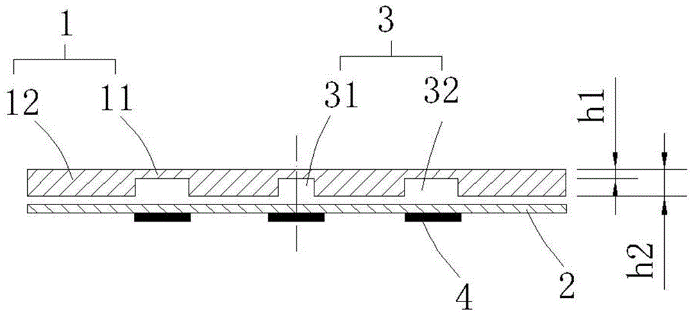 Pressure measurement structure and touch control device