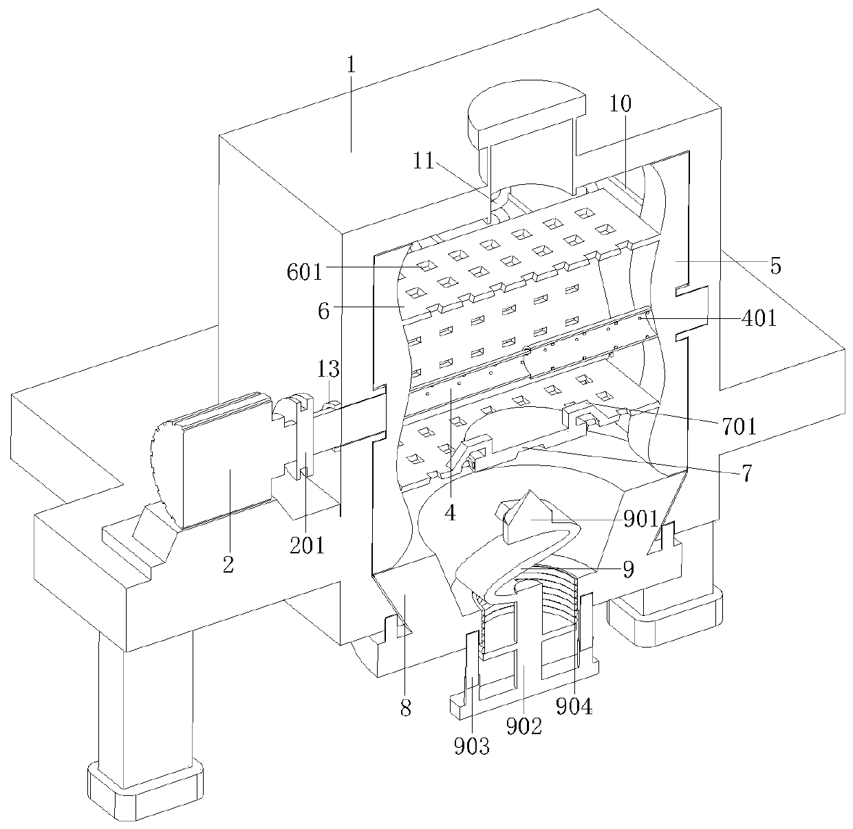 Soil restoration agent preparation equipment with antistick function