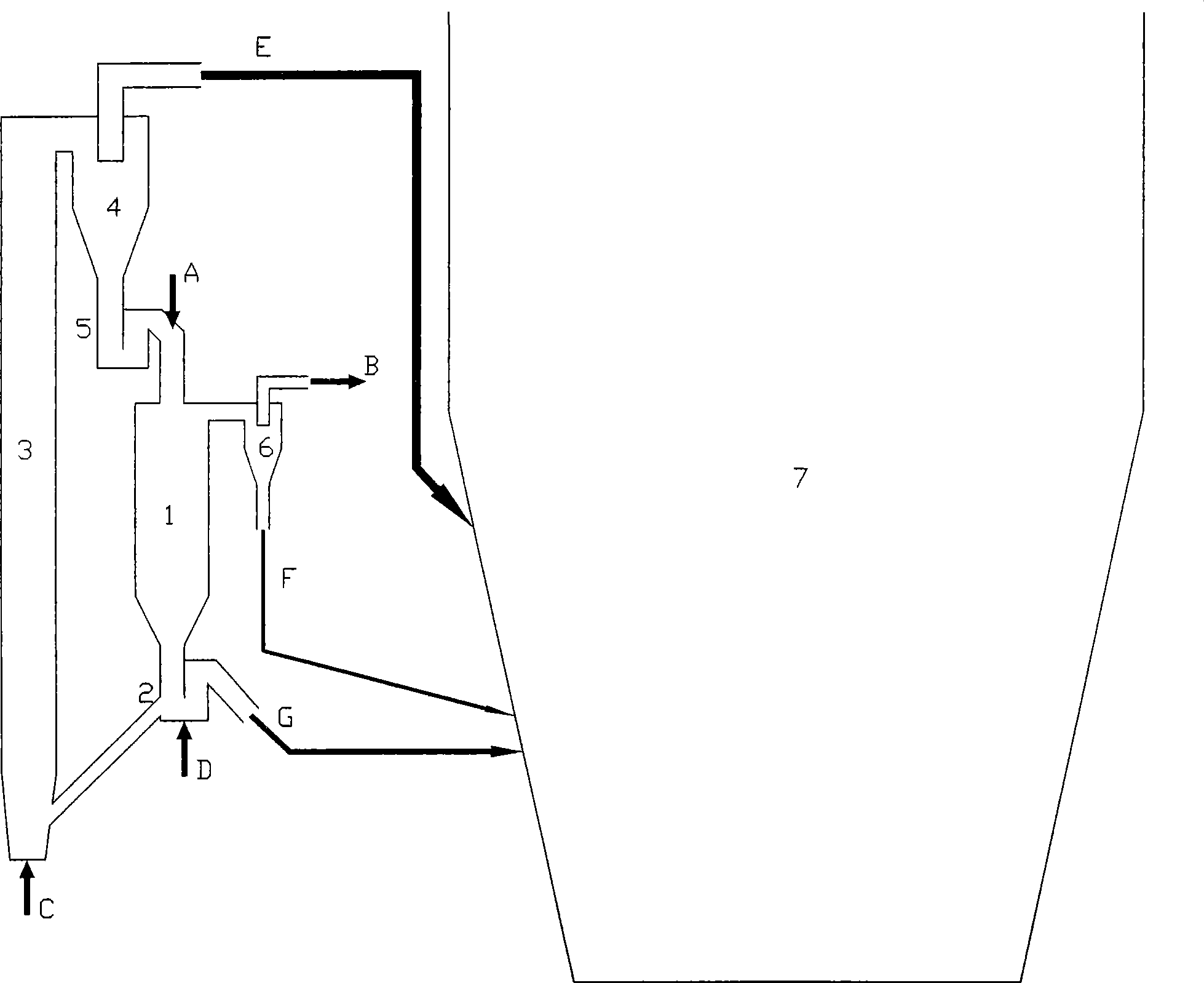 Furnace front coal head-drawing method for circulating fluid bed boiler