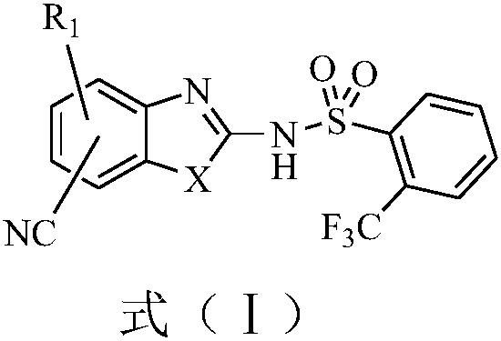 Medical application of 2-(trifluoromethyl)benzenesulfonamide derivatives