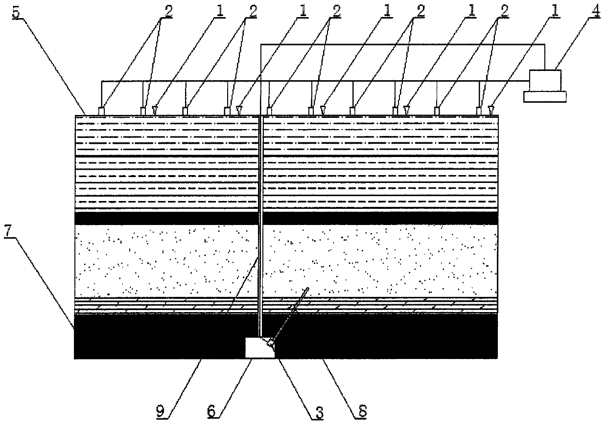 A system and exploration method for all-space seismic wave data acquisition up and down wells