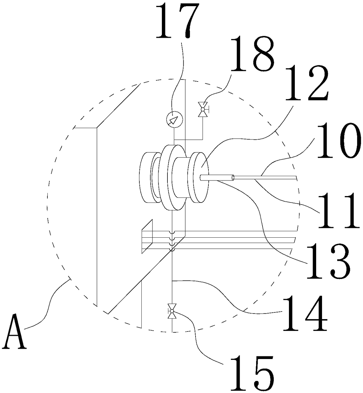 Experiment device for gas-containing coal body broken by multi-field coupling controllable impact wave