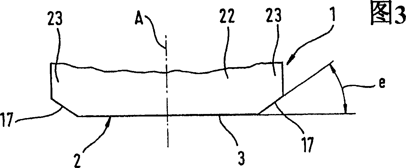 Ram for a plugging device for driving a strip-type retaining element into a bore of a toothbrush head that holds a tuft of bristles