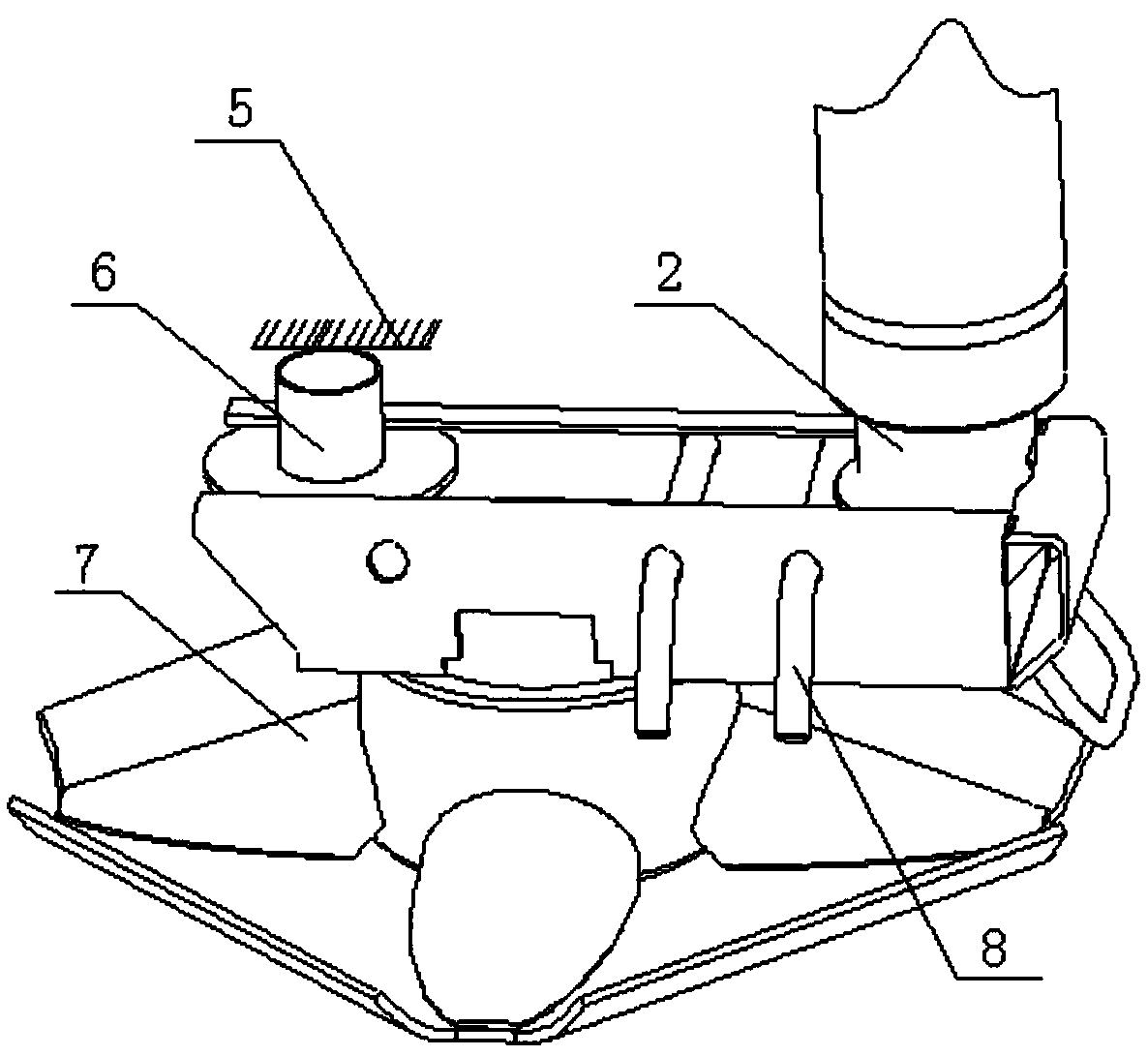 Support foot plates and crane for mounting same