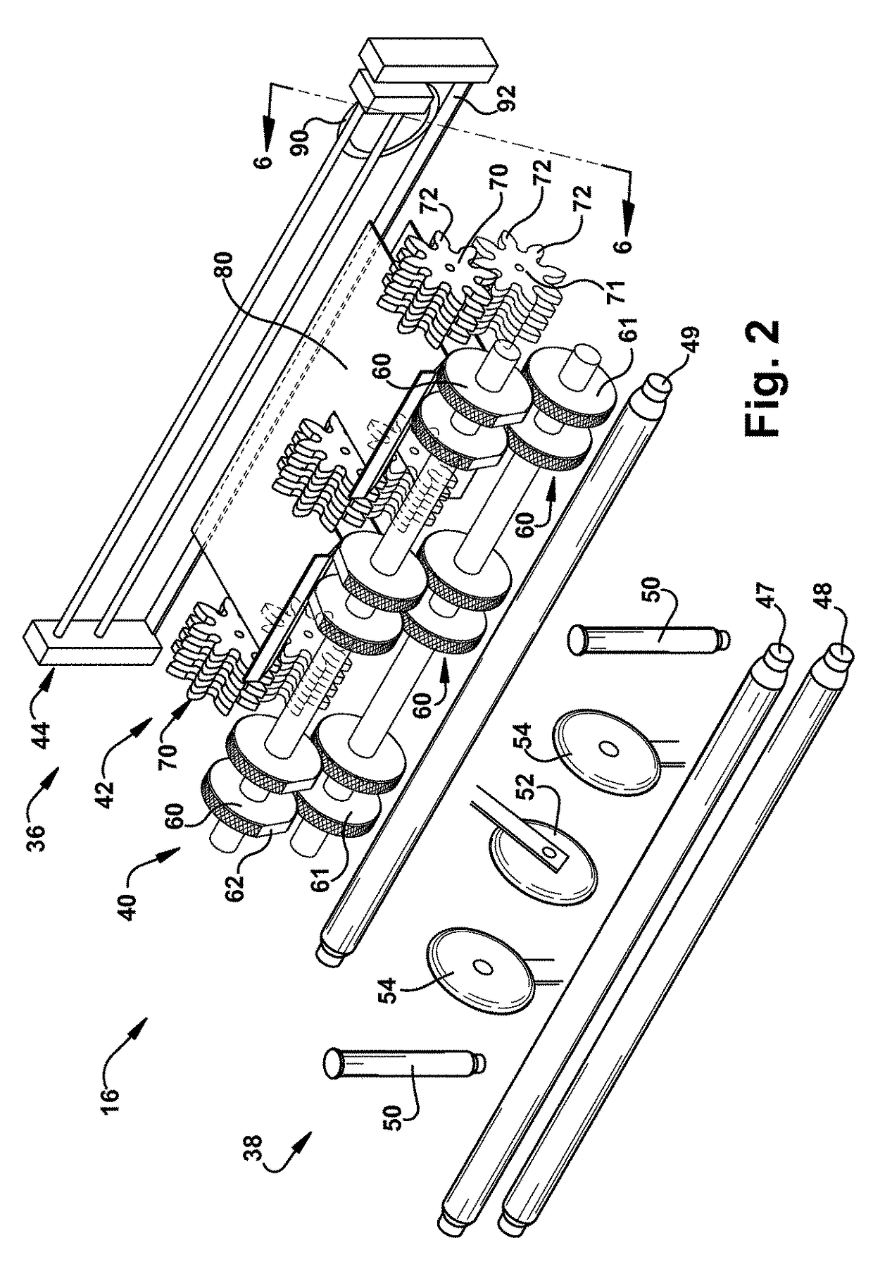 Dunnage conversion machine and method