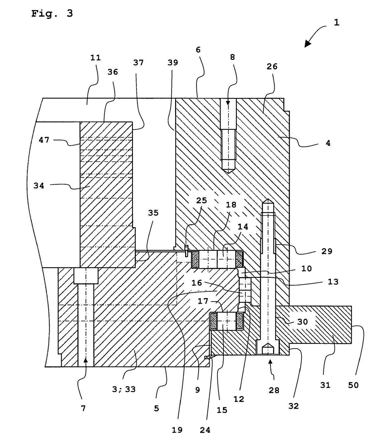 Drive mechanism for rotatably coupling a system part or a machine part