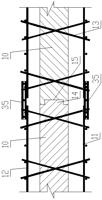 CL composite concrete shear wall construction method