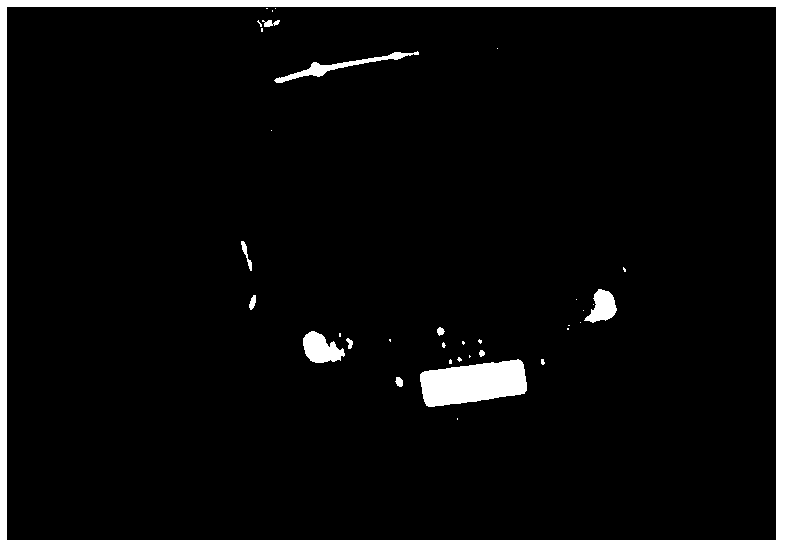 On-state judging method of headlights on full beam of night-driving cars based on morphological characteristics