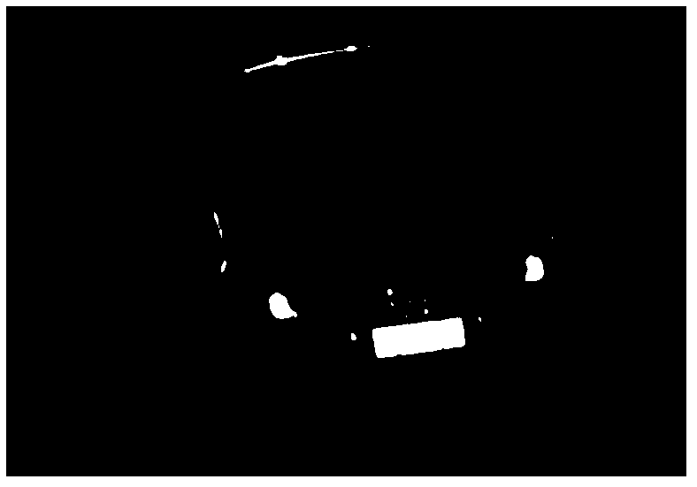 On-state judging method of headlights on full beam of night-driving cars based on morphological characteristics